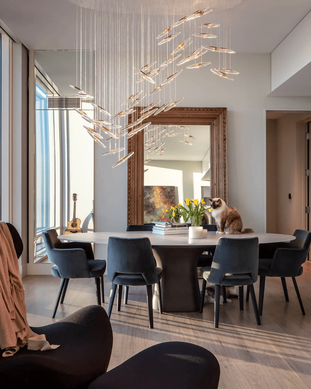 Hylor Luxury Moonlight Whispers Glass Chandelier-Neutral Decor