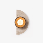 Mylaean Geometric Travertine Wall Light-Neutral Decor