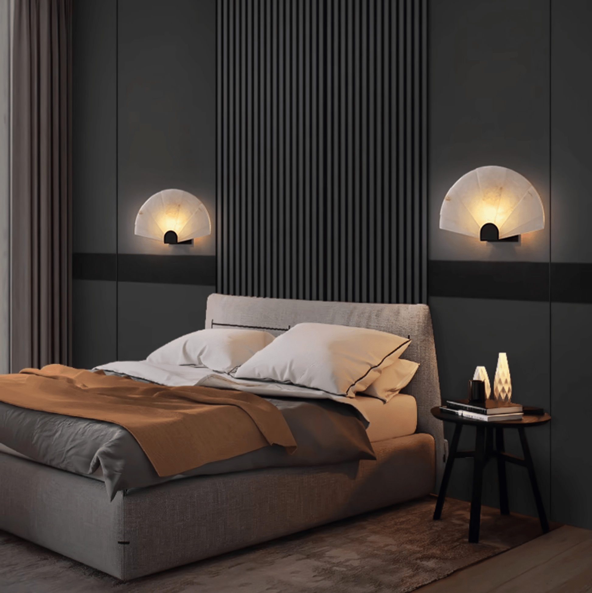 Aurelia Minimalist Alabaster Wall Light-Neutral Decor