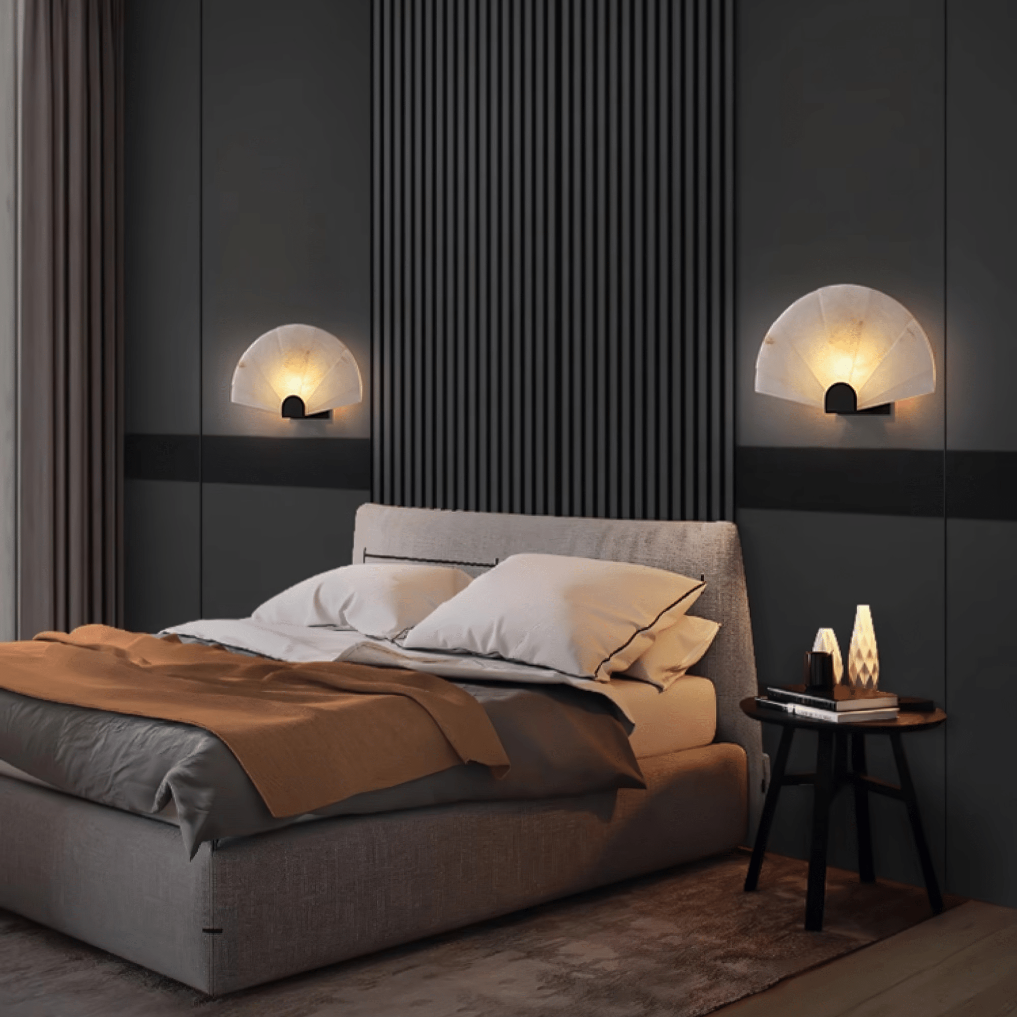 Aurelia Minimalist Alabaster Wall Light-Neutral Decor
