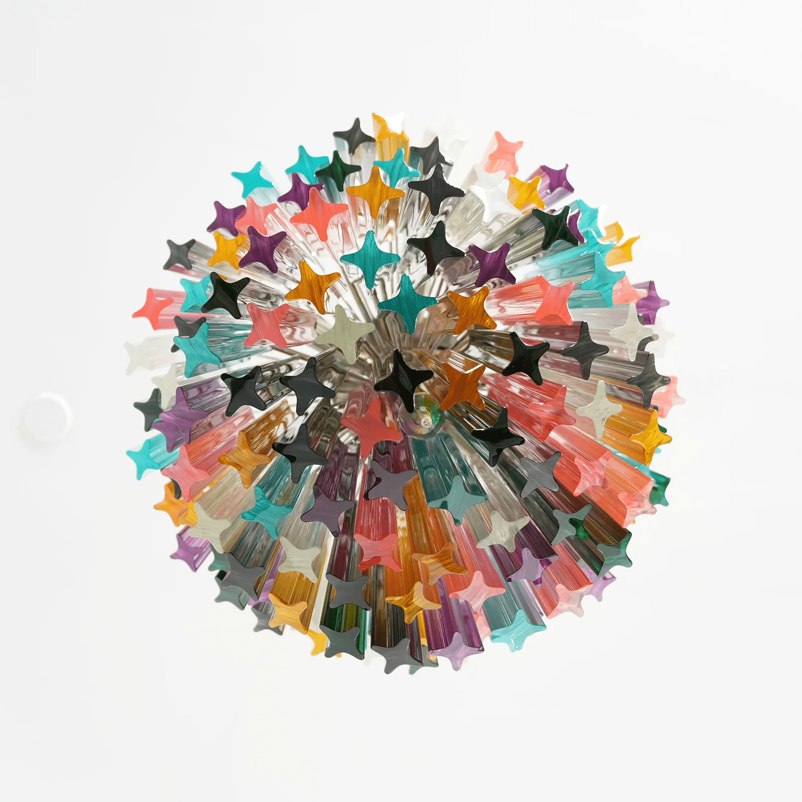 Aurora Chandelier Murano Glass Colorful Prism-Neutral Decor