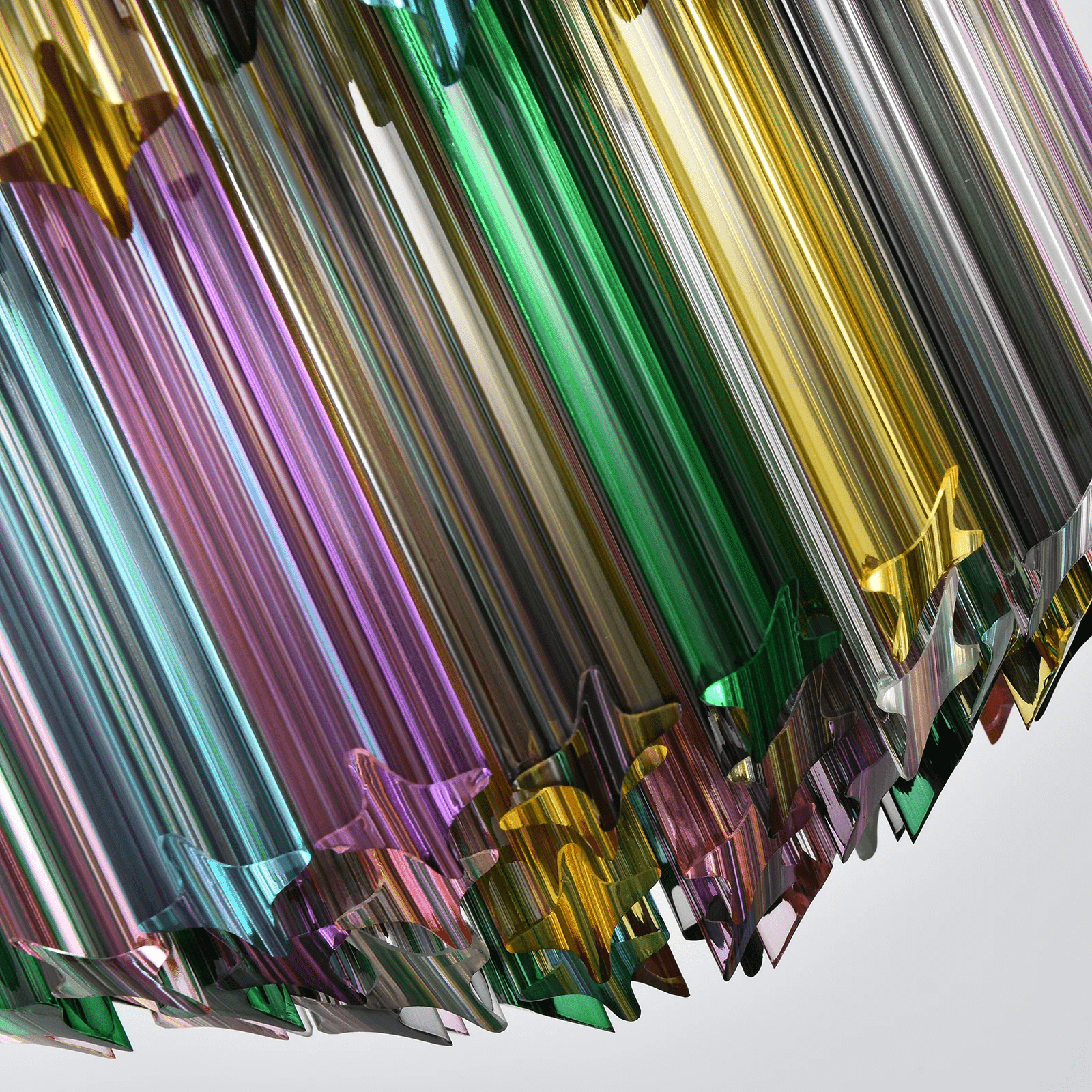 Aurora Chandelier Murano Glass Colorful Prism-Neutral Decor