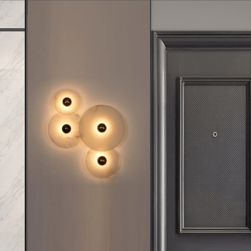 Selene Minimalist Alabaster Ceiling Light-Neutral Decor