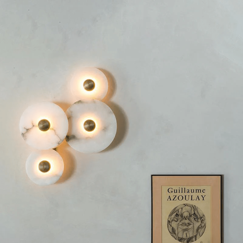 Selene Minimalist Alabaster Ceiling Light-Neutral Decor