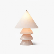 Pyramid Retro Marble Table Lamp-Neutral Decor