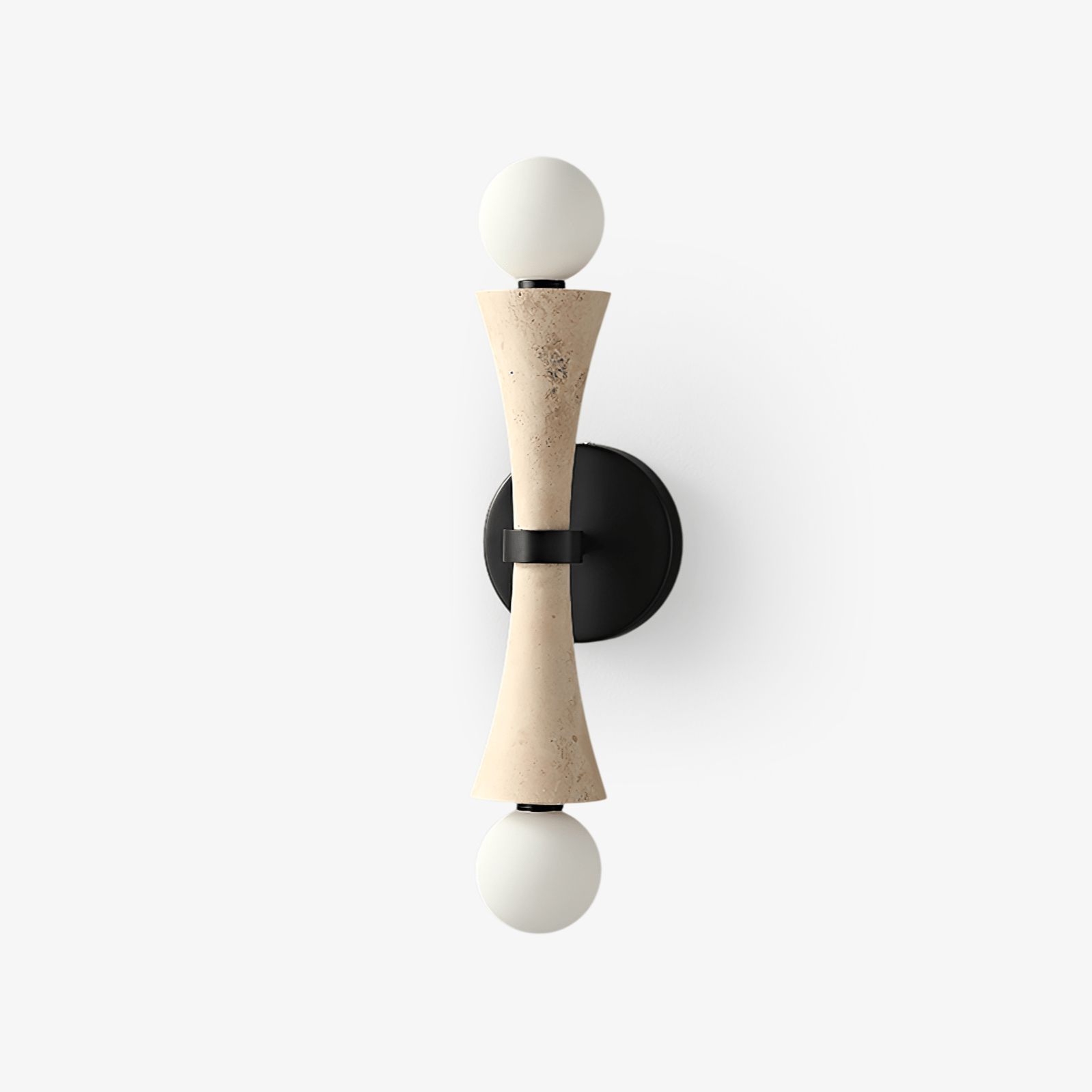 Oloriel Sculptural Travertine Wall Light-Neutral Decor