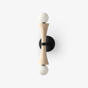Oloriel Sculptural Travertine Wall Light-Neutral Decor