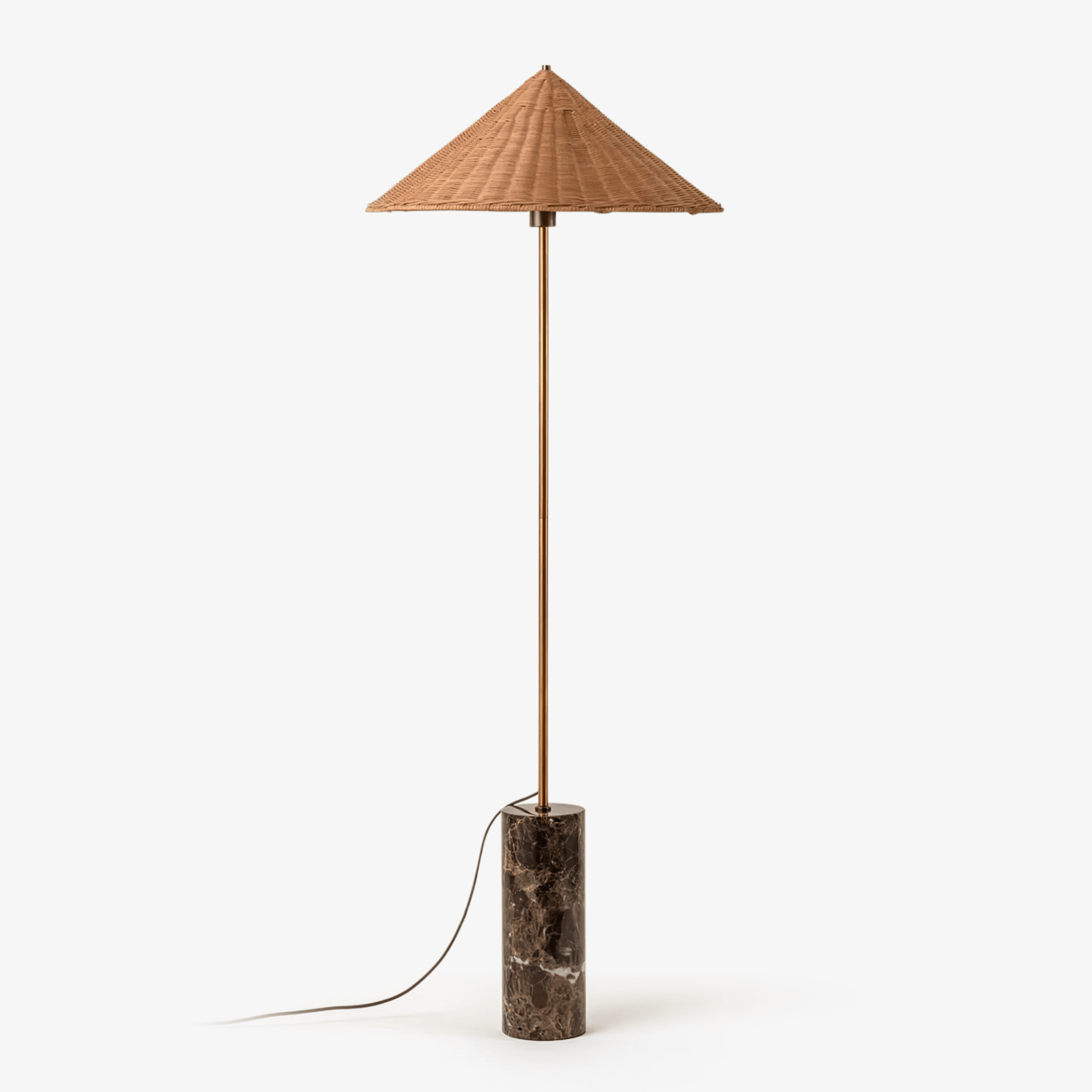 Zenith Bohemian Marble Floor Lamp-Neutral Decor