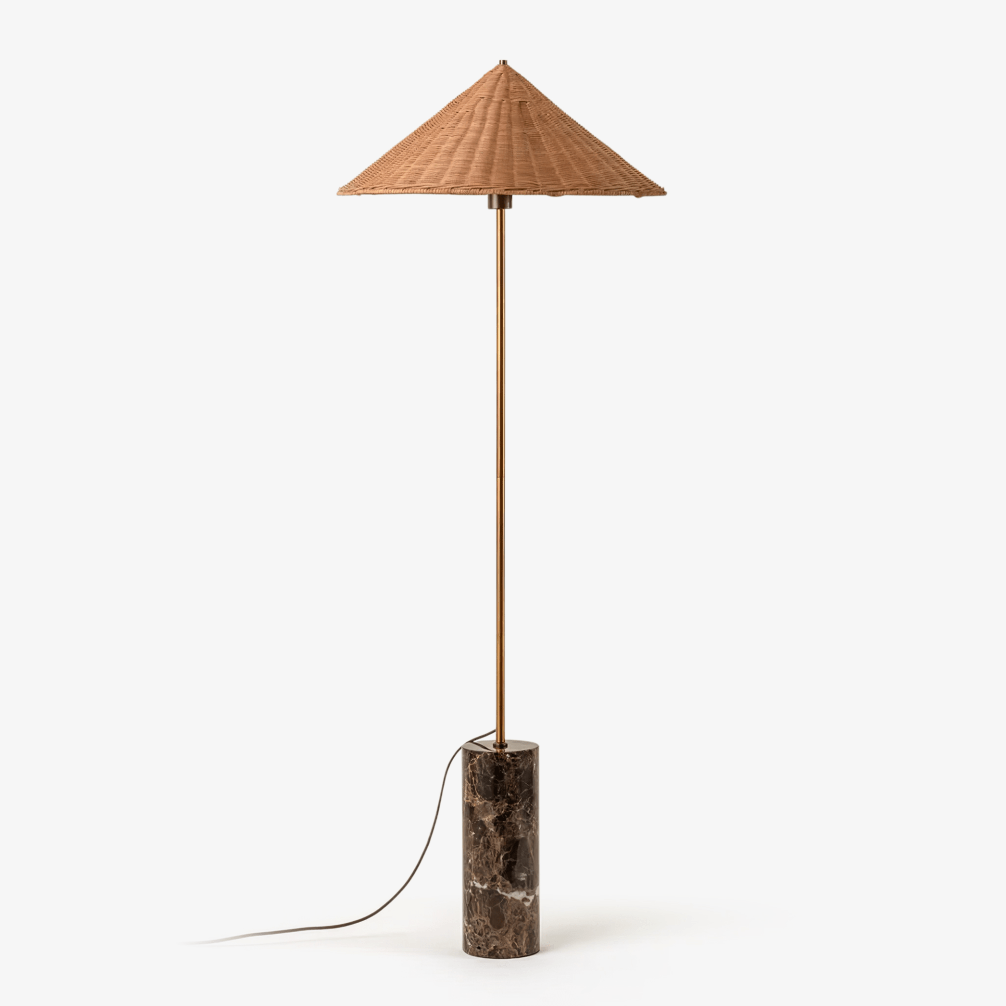 Zenith Bohemian Marble Floor Lamp-Neutral Decor