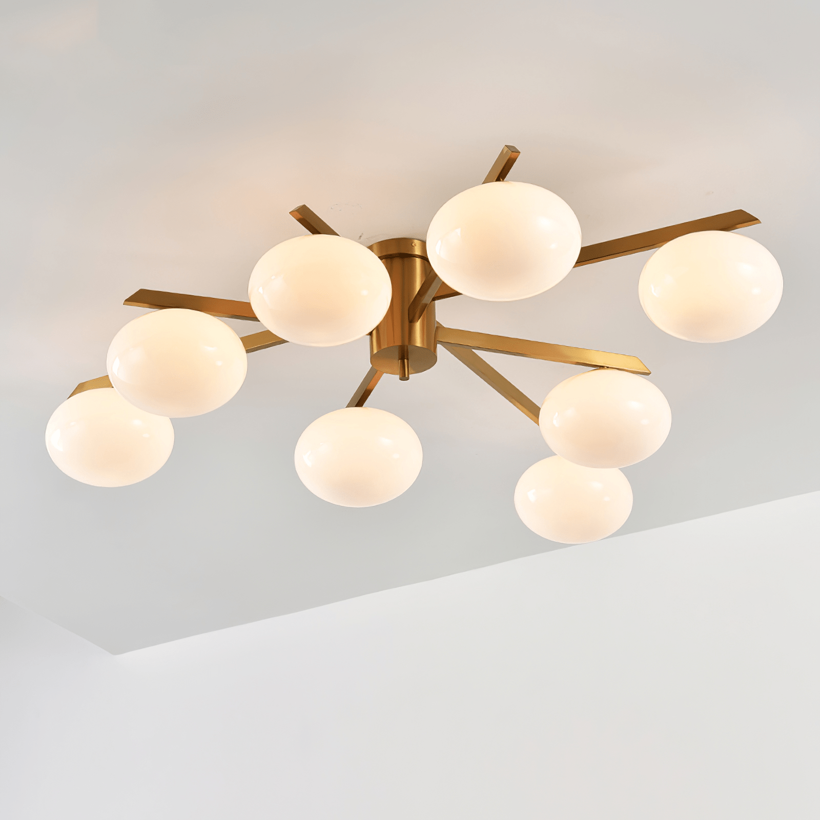 Nova Modern Glass Ceiling Light-Neutral Decor