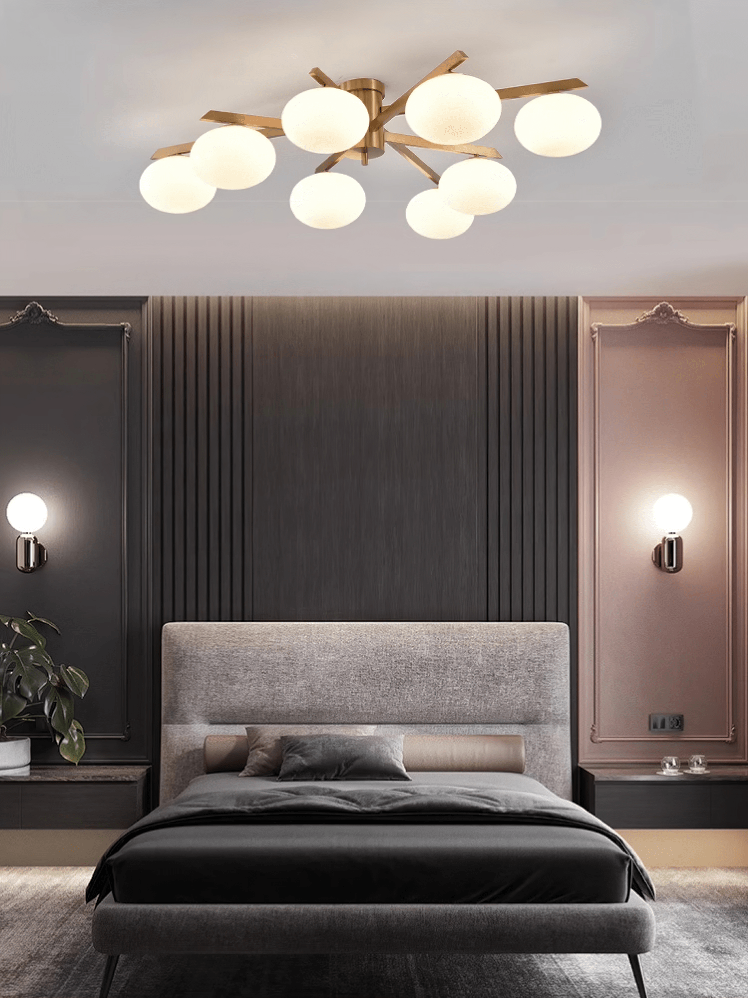 Nova Modern Glass Ceiling Light-Neutral Decor