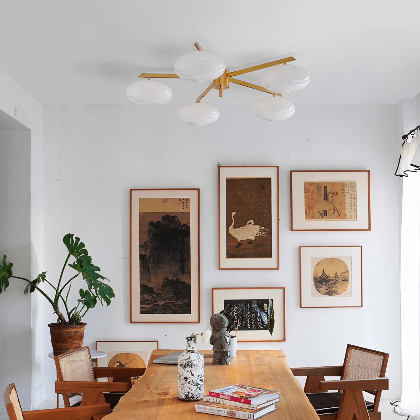 Nova Modern Glass Ceiling Light-Neutral Decor