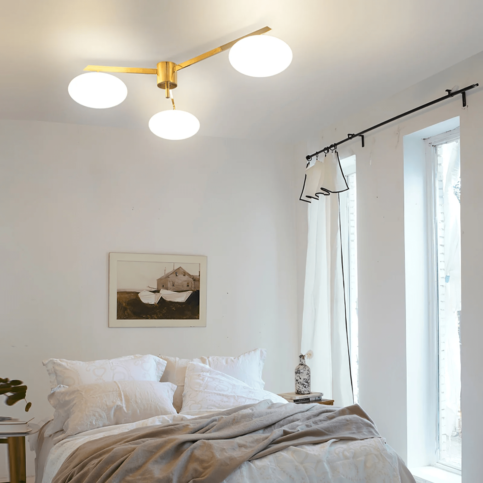 Nova Modern Glass Ceiling Light-Neutral Decor
