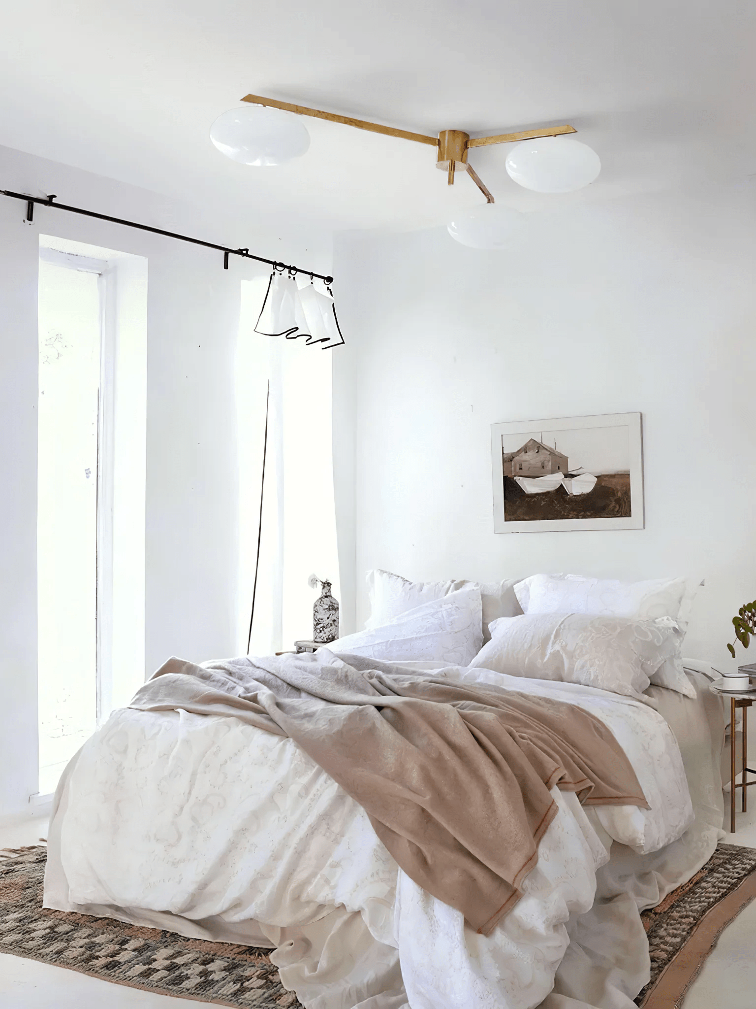 Nova Modern Glass Ceiling Light-Neutral Decor