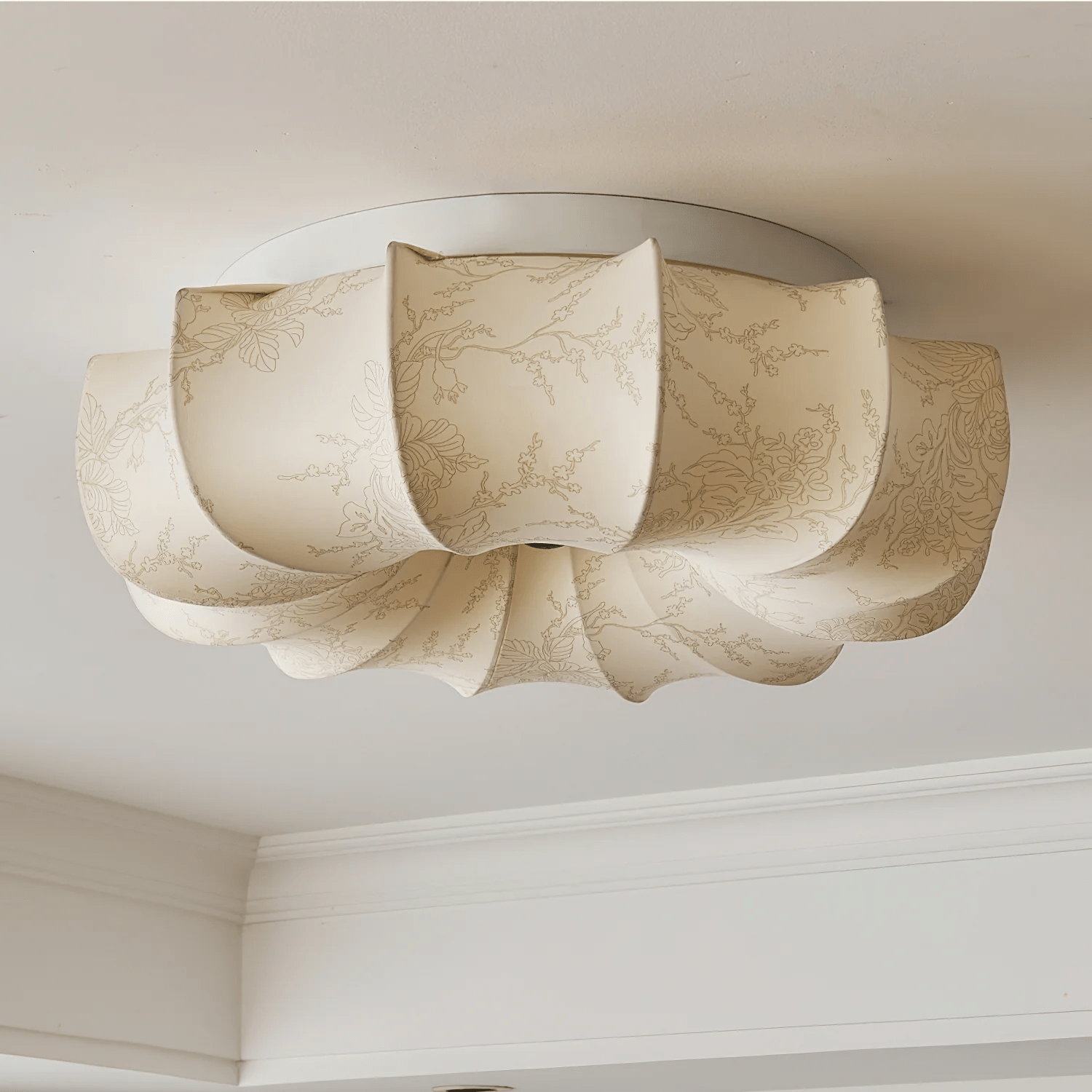 Vivaria Premium Nordic Art Wood Fabric Ceiling Light-Neutral Decor