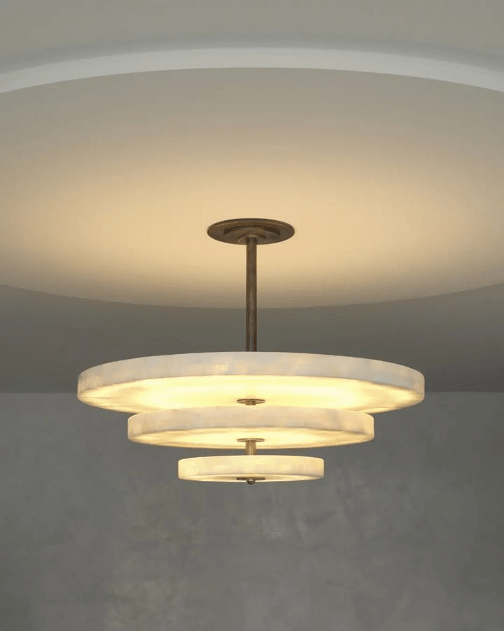 Liora Minimalist Alabaster Pendant Light-Neutral Decor
