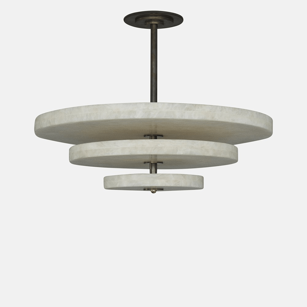 Liora Minimalist Alabaster Pendant Light-Neutral Decor