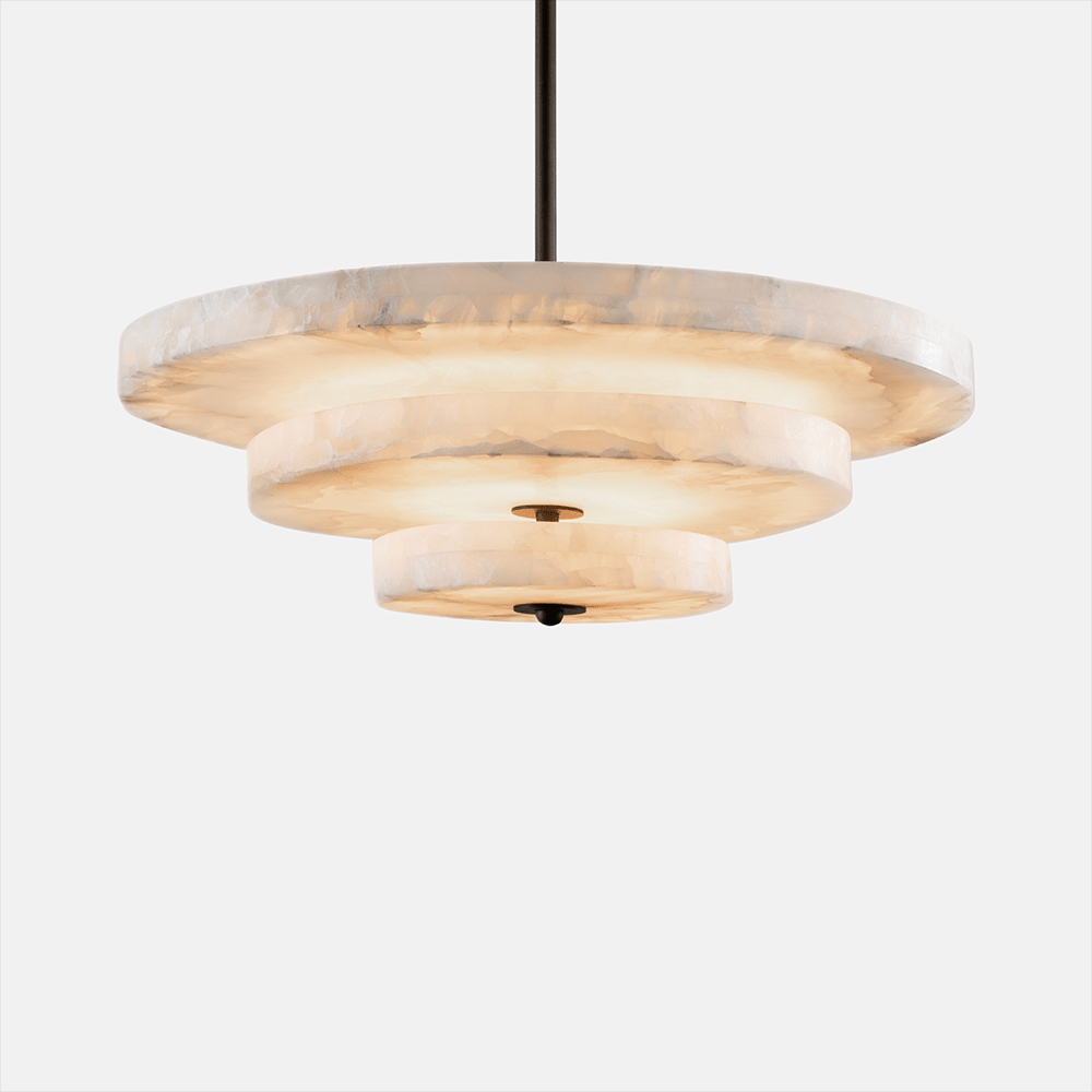 Liora Minimalist Alabaster Pendant Light-Neutral Decor