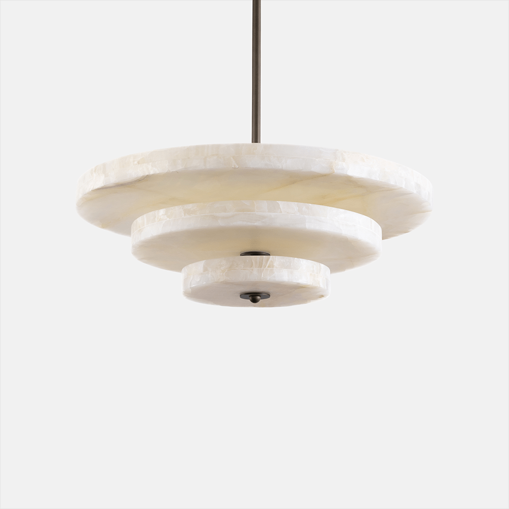 Liora Minimalist Alabaster Pendant Light-Neutral Decor