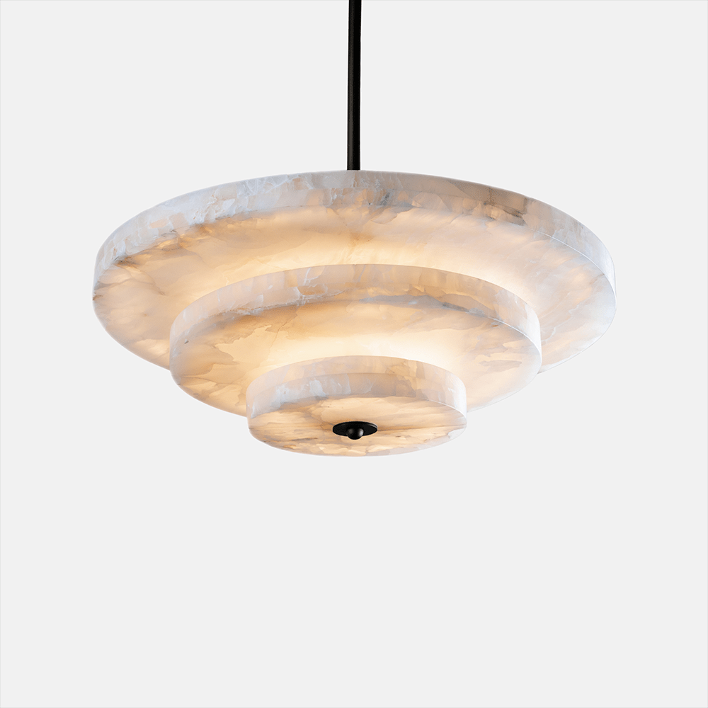Liora Minimalist Alabaster Pendant Light-Neutral Decor