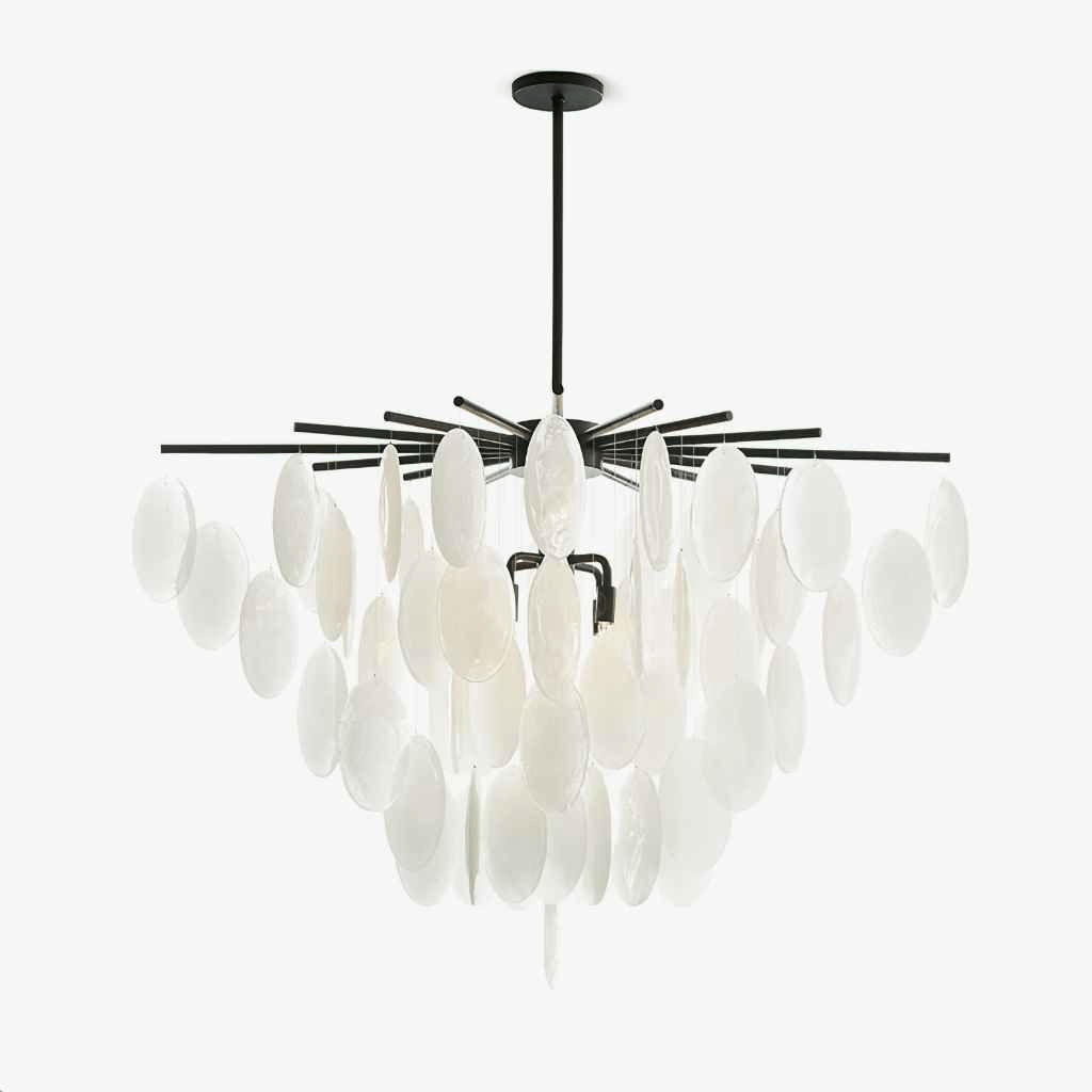 Isaiah Luxury Glass Chandelier-Neutral Decor