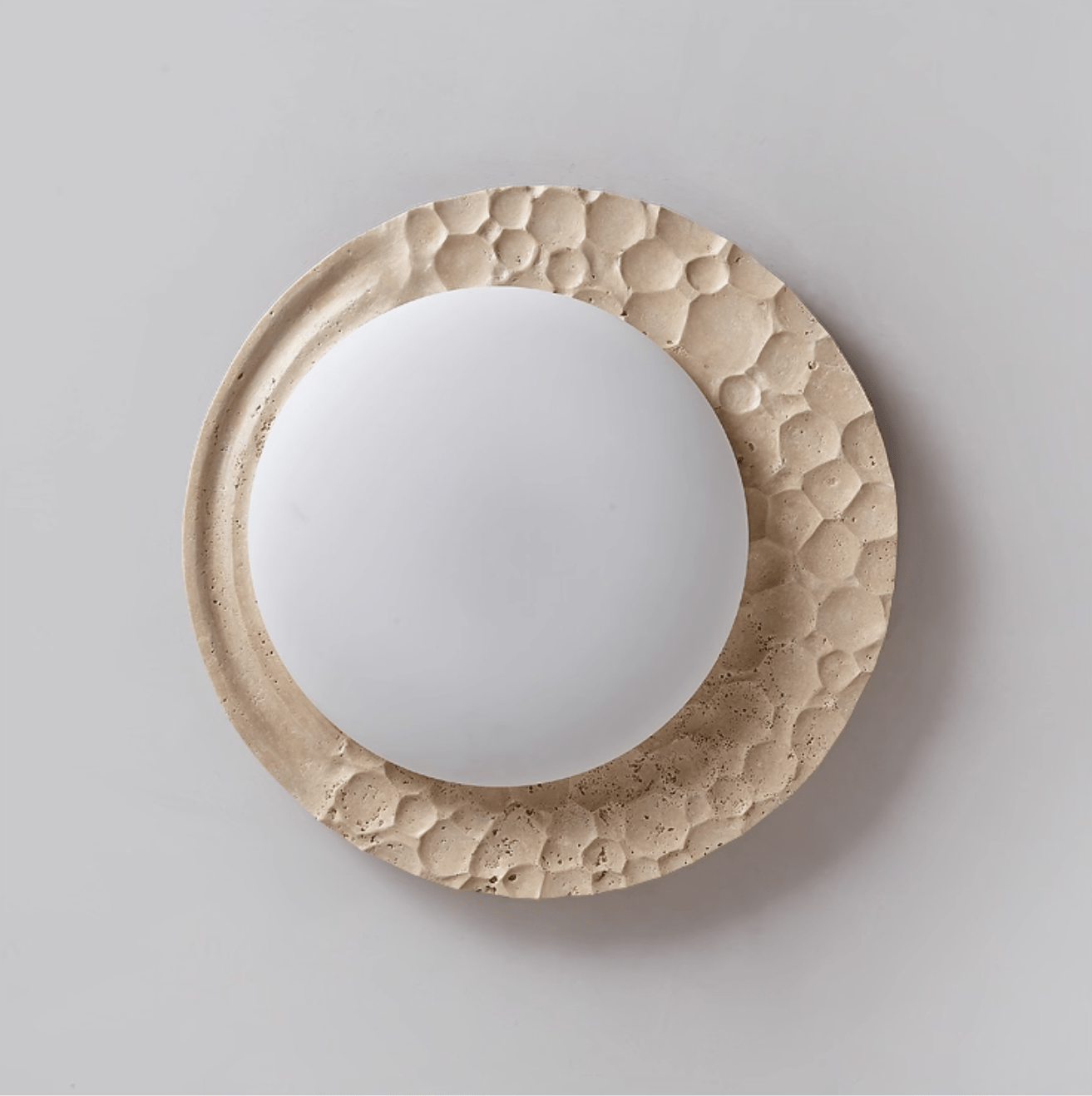 Ivsoris Textured Travertine Ceiling Light-Neutral Decor