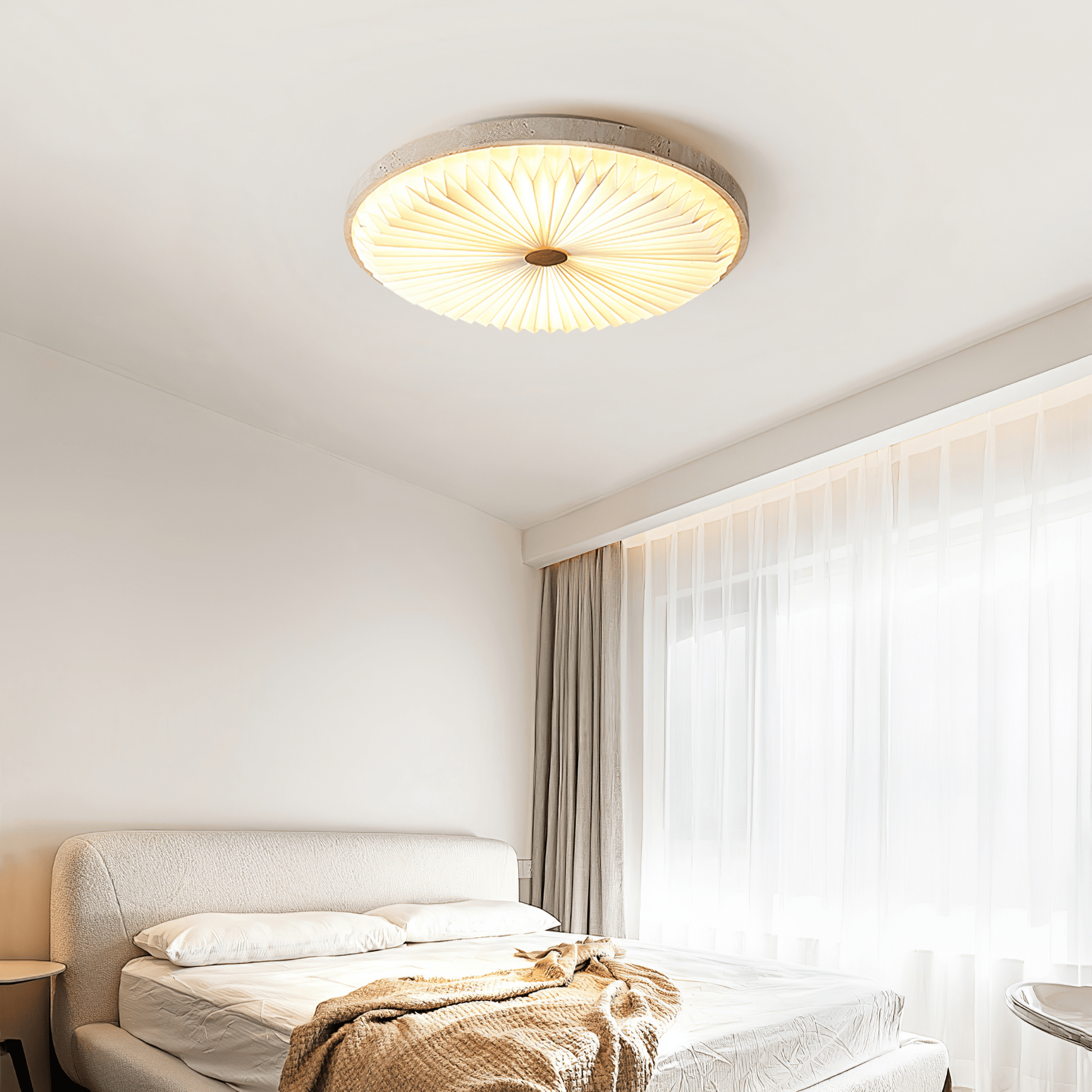 Ciloraris Textured Travertine Ceiling Light-Neutral Decor