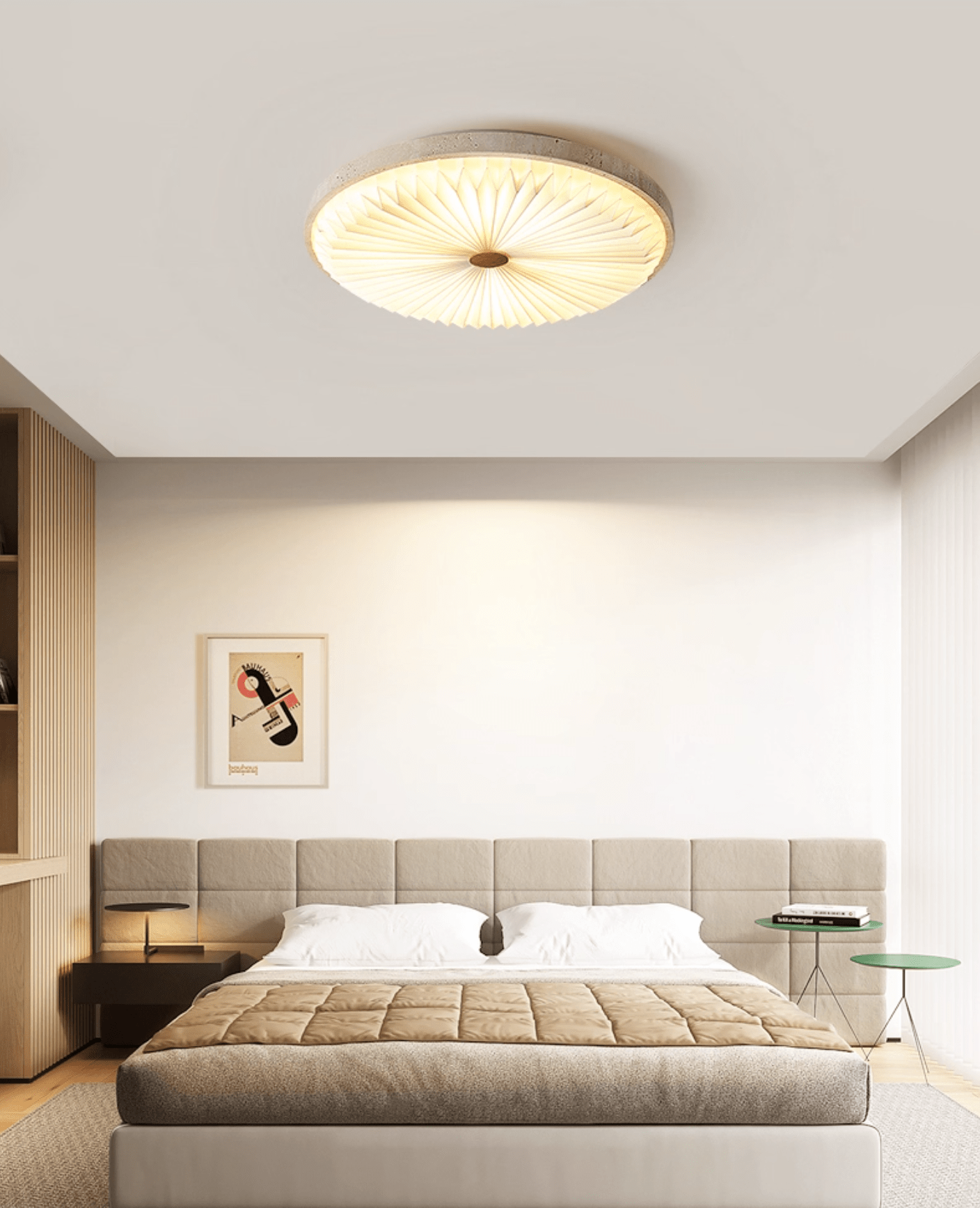 Ciloraris Textured Travertine Ceiling Light-Neutral Decor
