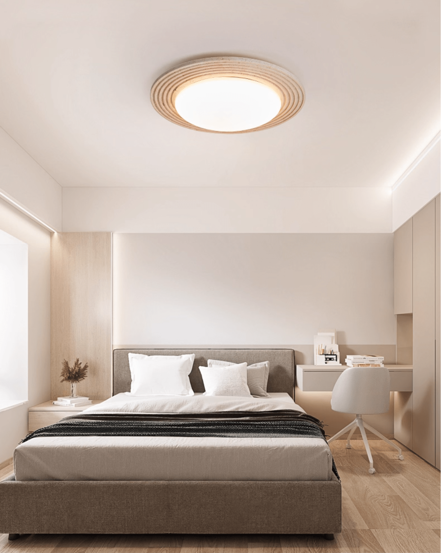 Orinir Minimalist Travertine Ceiling Light-Neutral Decor