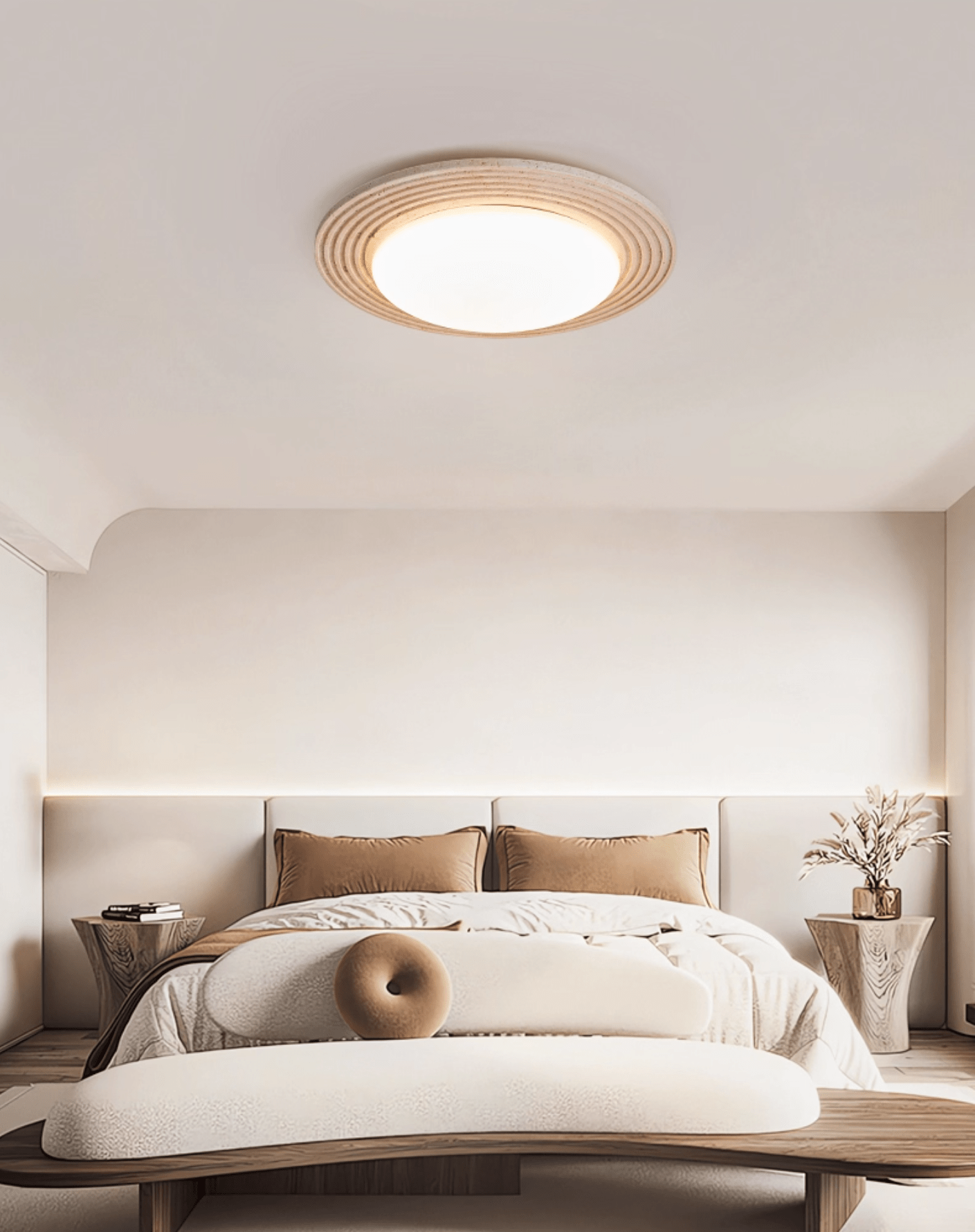 Orinir Minimalist Travertine Ceiling Light-Neutral Decor