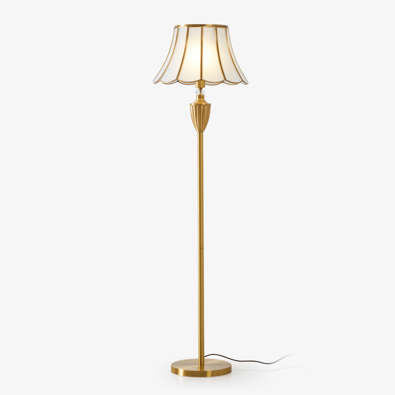 Covena Brass Luxury Floor Lamp-Neutral Decor