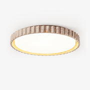 Kiven Fluted Ring Travertine Ceiling Light-Neutral Decor