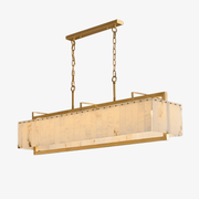 Aether Rectangular Alabaster Pendant Light-Neutral Decor