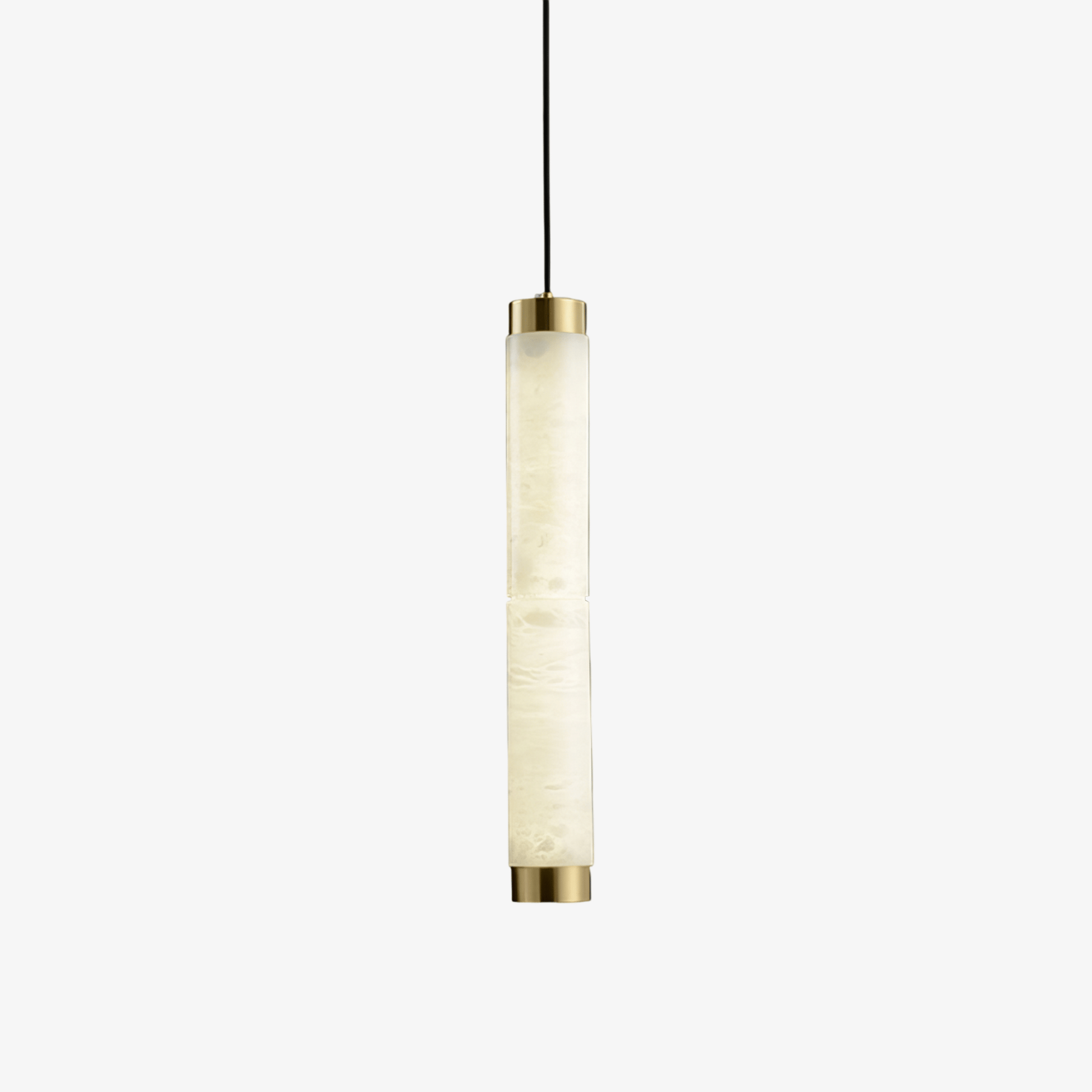 Lira Cylindrical Alabaster Pendant Light-Neutral Decor