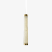 Lira Cylindrical Alabaster Pendant Light-Neutral Decor