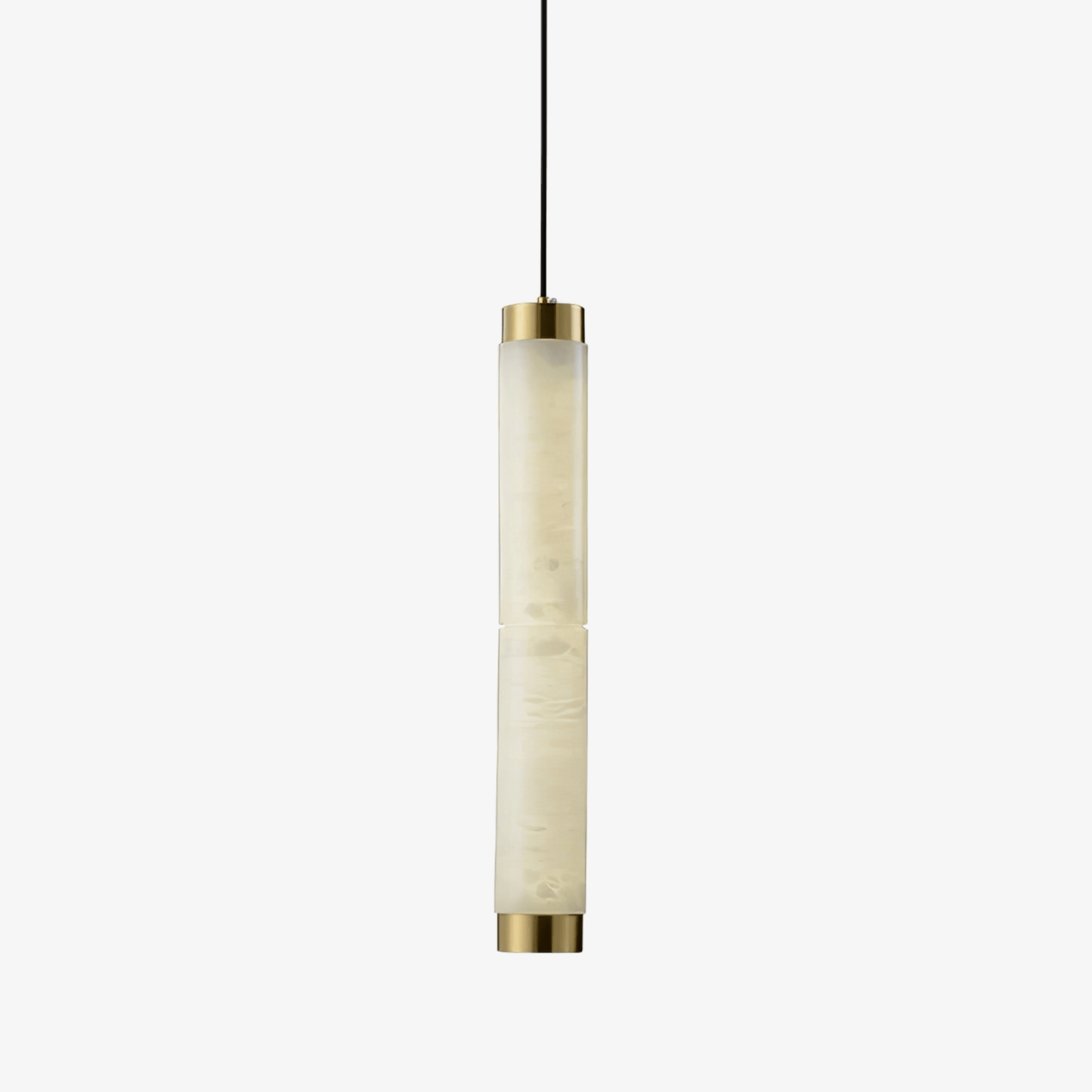 Lira Cylindrical Alabaster Pendant Light-Neutral Decor
