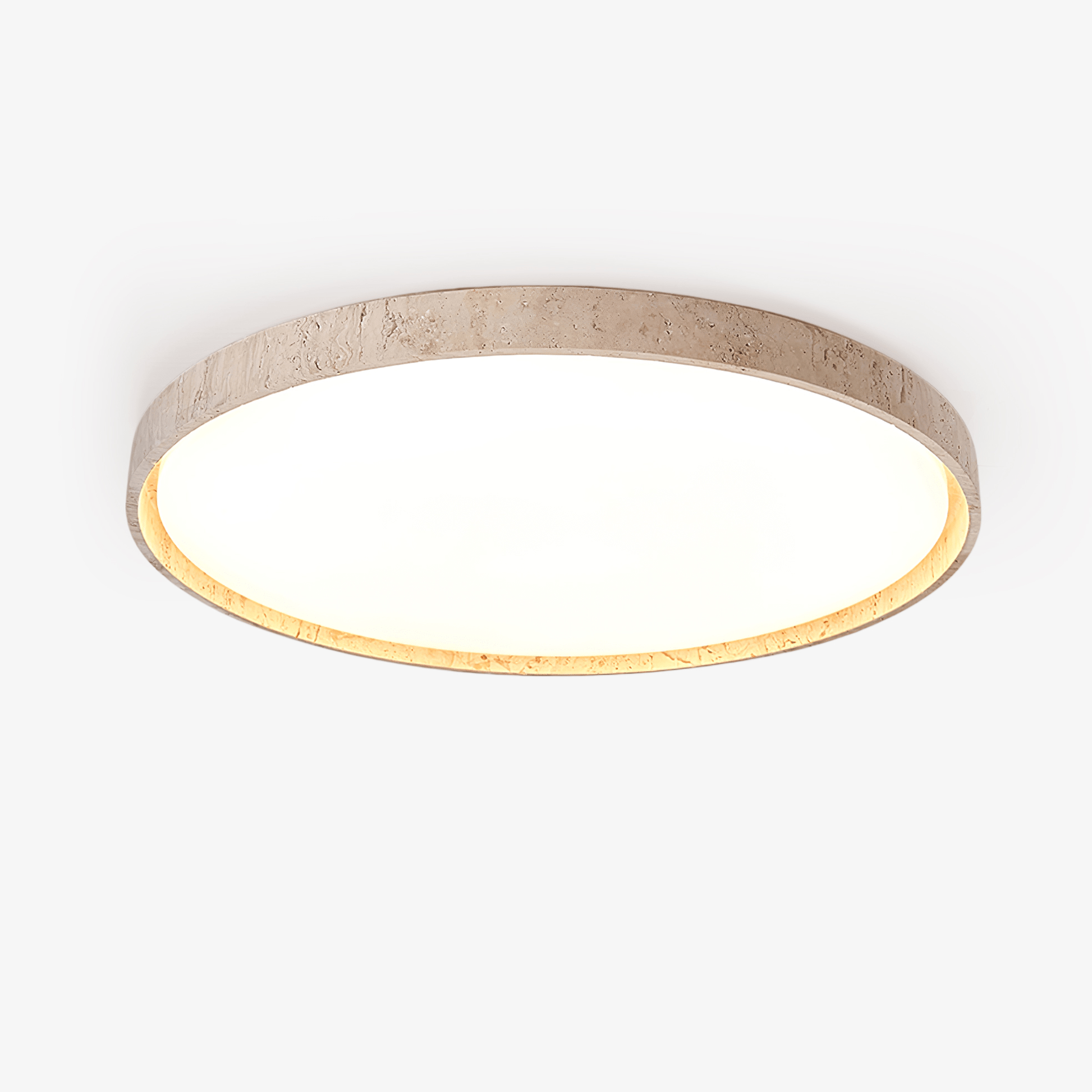 Kathy Travertine Round Ceiling Light-Neutral Decor