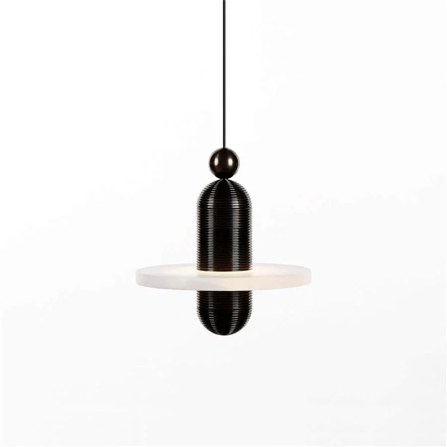 Orion Brushed Brass Alabaster Pendant Light-Neutral Decor