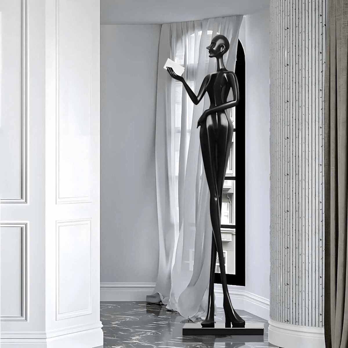Lumenova Floor Lamp Sculptural Minimalist-Neutral Decor