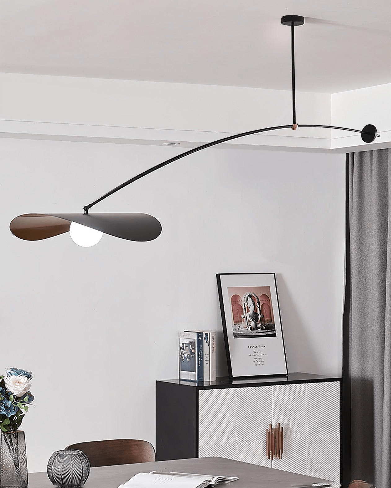 Arcflow Dynamic Curve Pendant Light-Neutral Decor