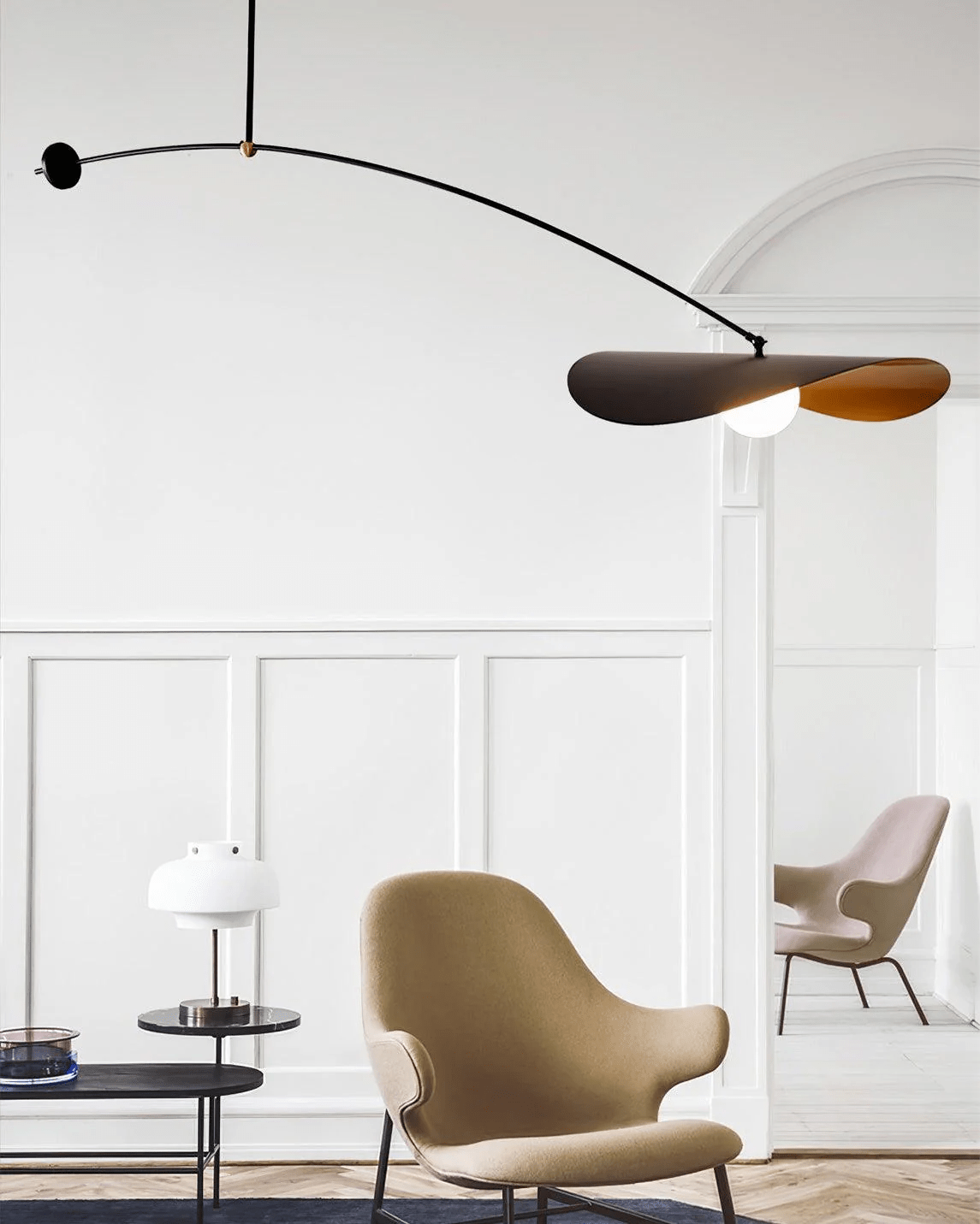 Arcflow Dynamic Curve Pendant Light-Neutral Decor