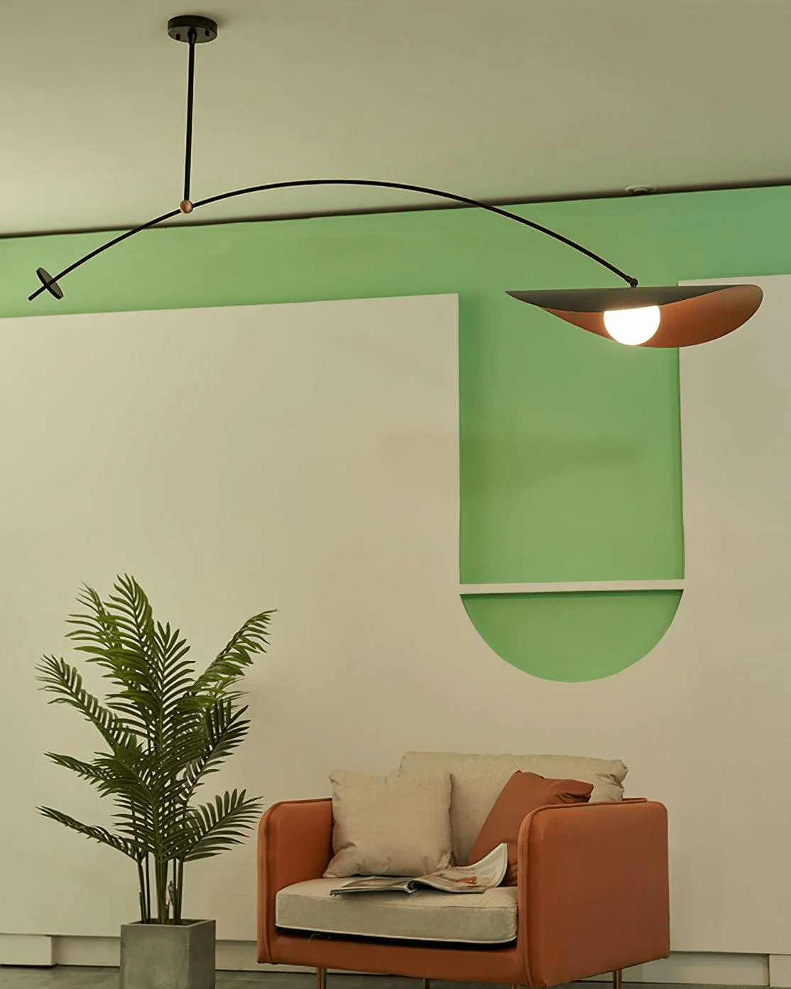 Arcflow Dynamic Curve Pendant Light-Neutral Decor