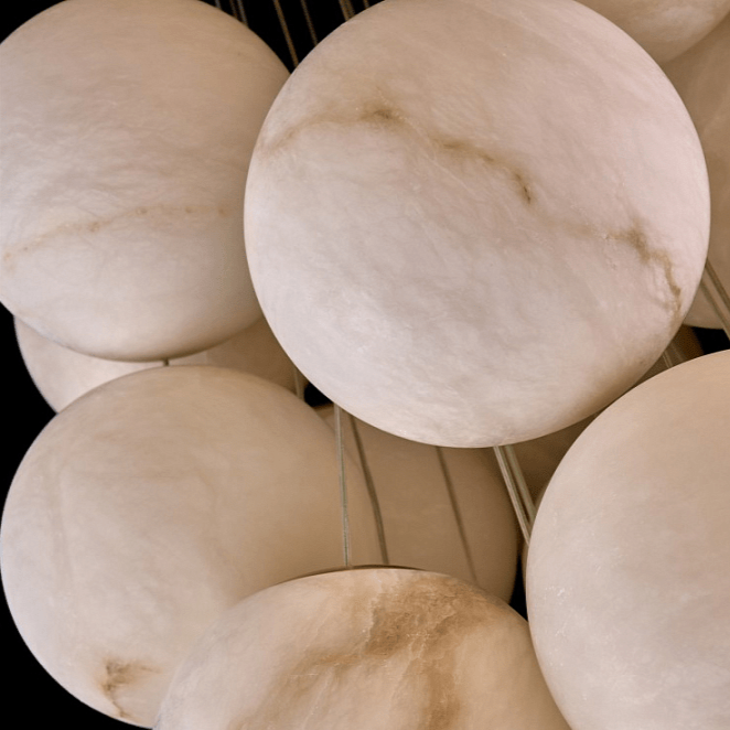 Gaia Alabaster Pendant Light Chandelier-Neutral Decor