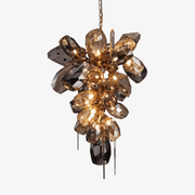 Aurora Chandelier Modern Glass Crystal Smoked Cluster-Neutral Decor