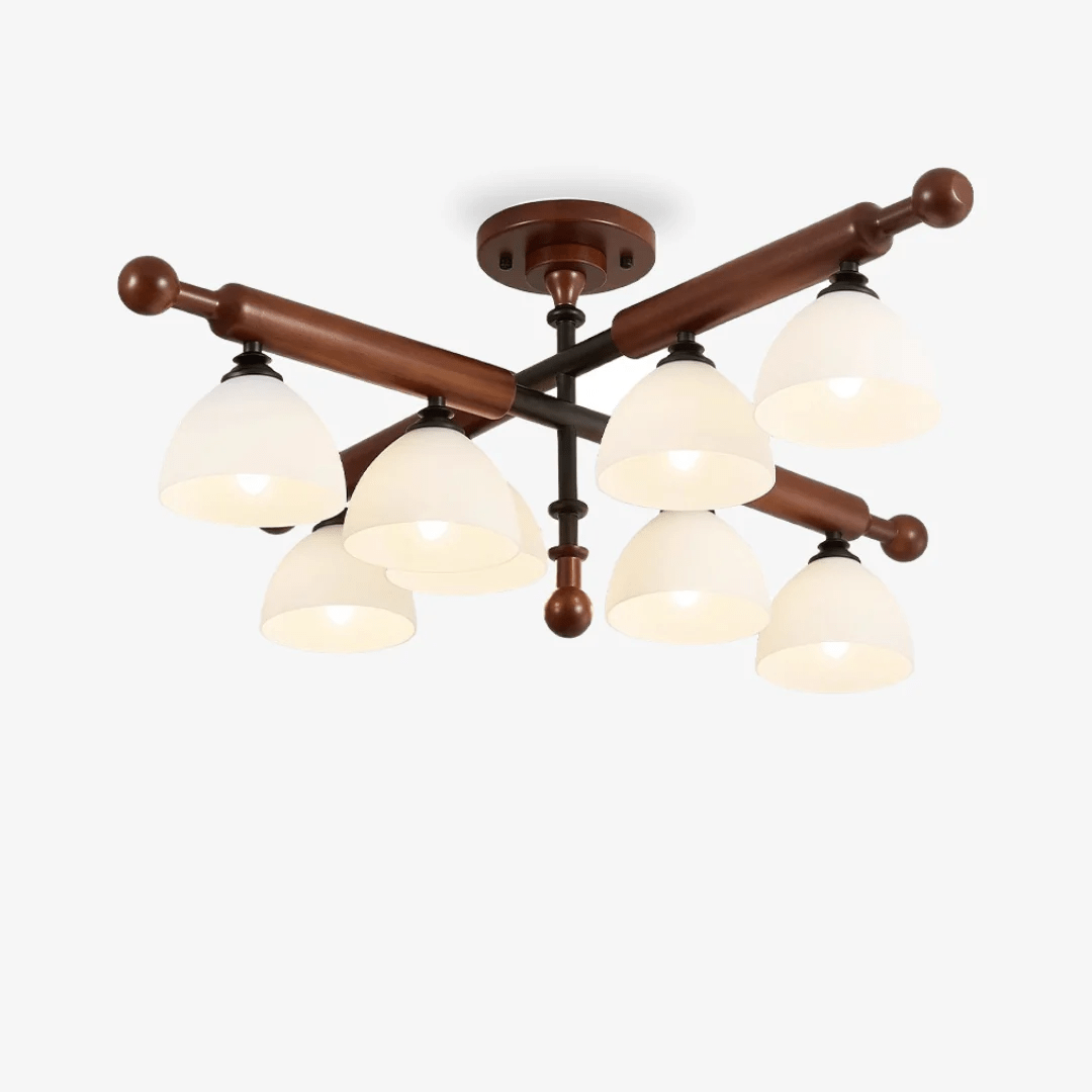 Rusticana Crossbeam Wood Ceiling Light-Neutral Decor