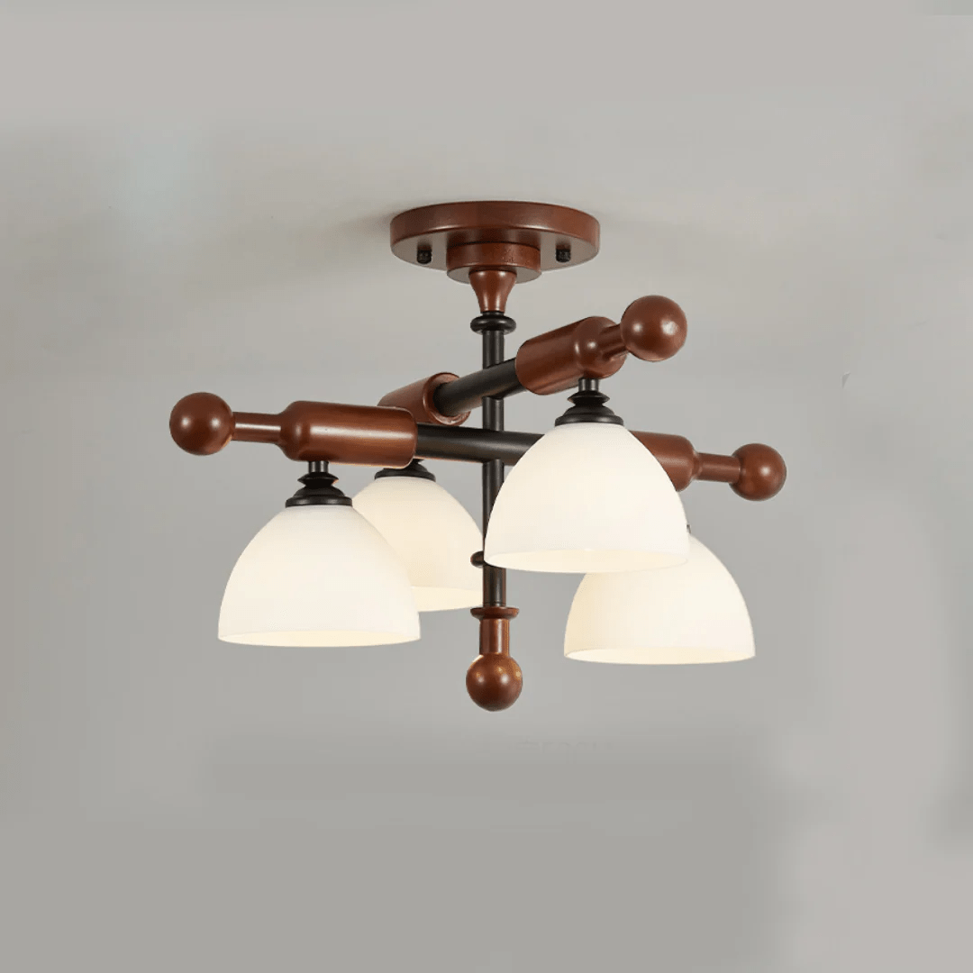 Rusticana Crossbeam Wood Ceiling Light-Neutral Decor