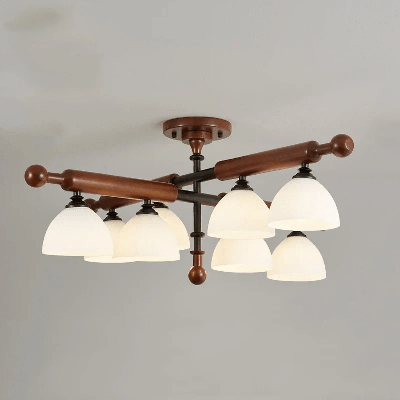 Rusticana Crossbeam Wood Ceiling Light-Neutral Decor