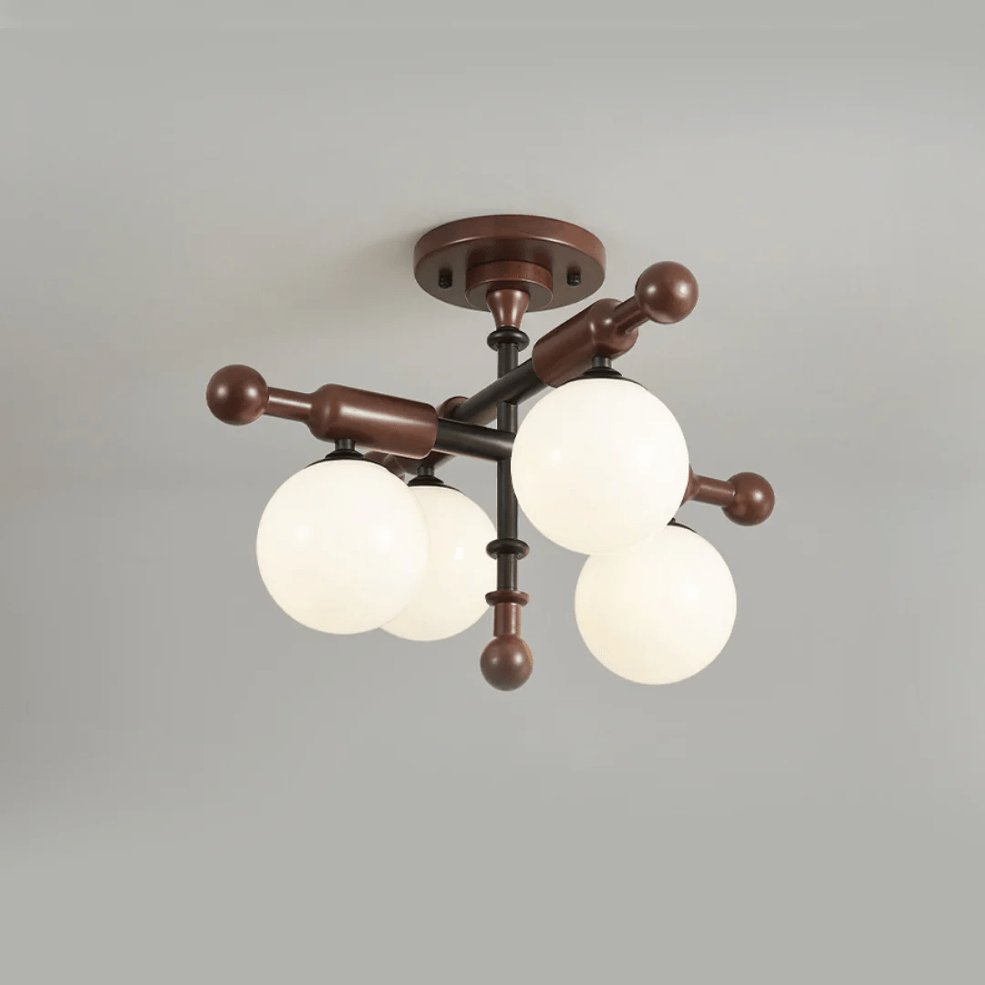 Rusticana Crossbeam Wood Ceiling Light-Neutral Decor