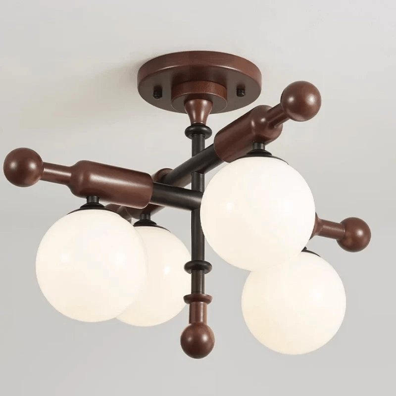 Rusticana Crossbeam Wood Ceiling Light-Neutral Decor