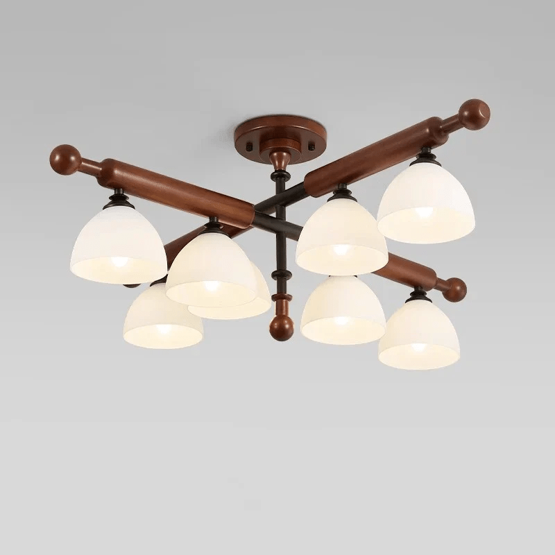 Rusticana Crossbeam Wood Ceiling Light-Neutral Decor